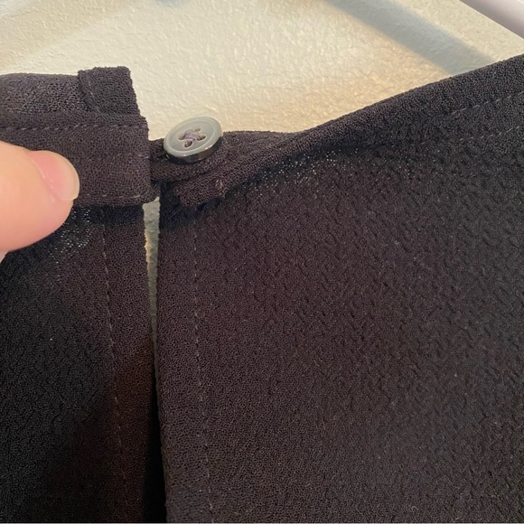 Madewell Crepe Canal black with white trim Tank Top medium - Picture 9 of 9